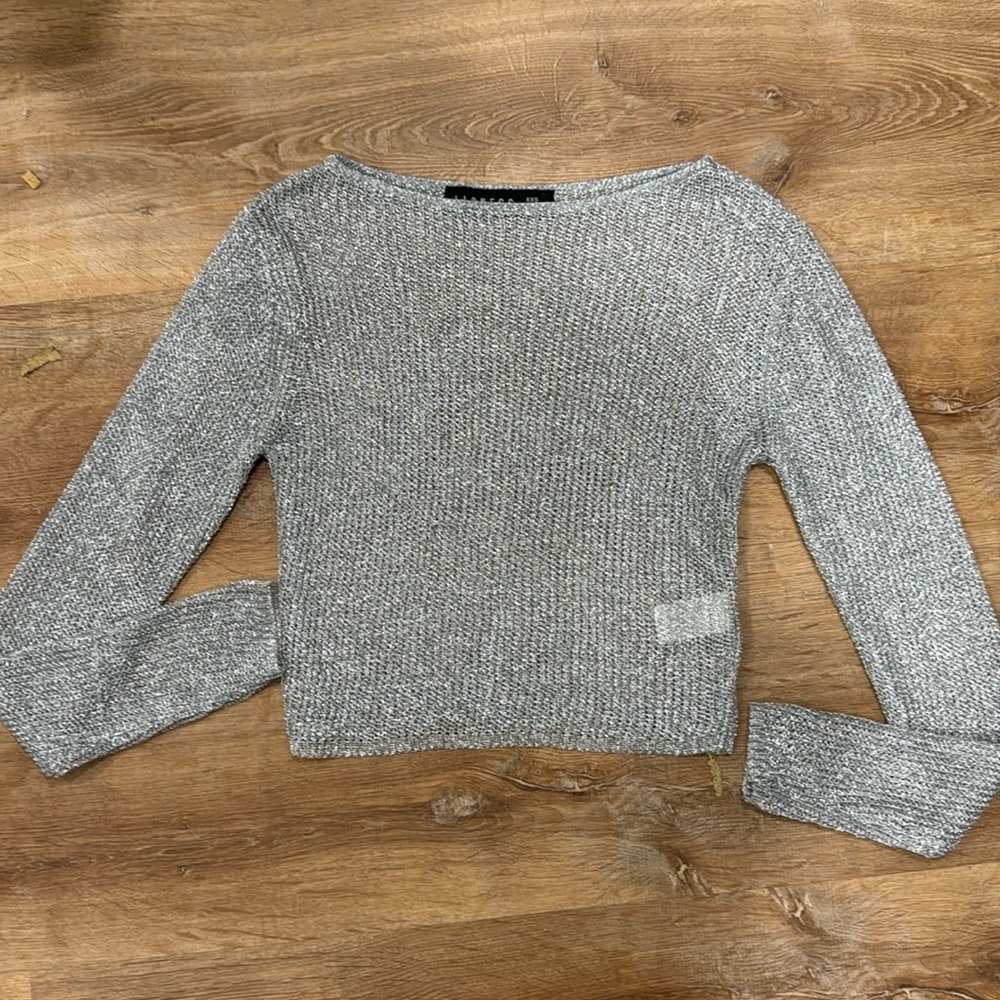 Lioness Silver Mesh Long Sleeve Top